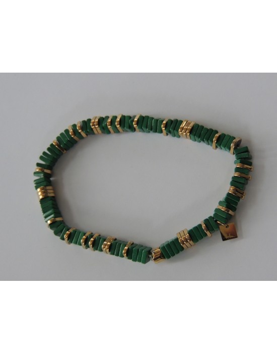 Bracelet Bohm pierres vertes